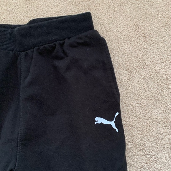 Boys Black Puma Sweatpants - Picture 3 of 4